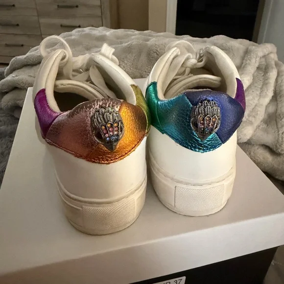 Kurt Geiger White Sneakers with Multicolor Accents - Picture 2 of 3